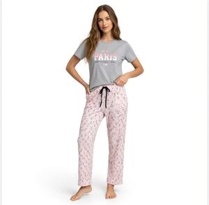 Victoria's Secret Women's World Traveler Print PJ Bottoms Size S Pink Black NWOT